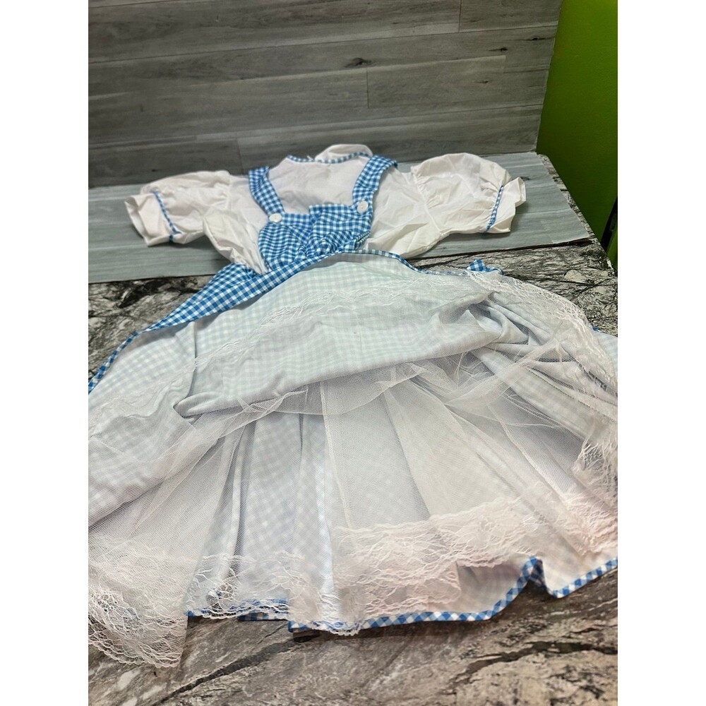 Wizard Of Oz Blue Gingham Pinafore Costume Dress One Size - Picture 8 of 9